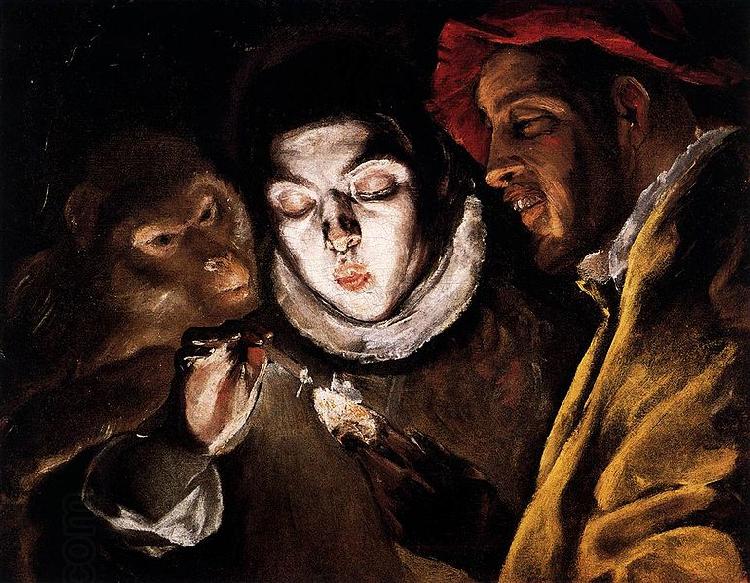 El Greco Allegory with a Boy Lighting a Candle in the Company of an Ape and a Fool China oil painting art